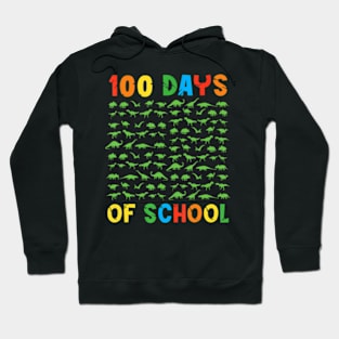 100 Days of School 100th Day Dino Dinosaur Kids Hoodie